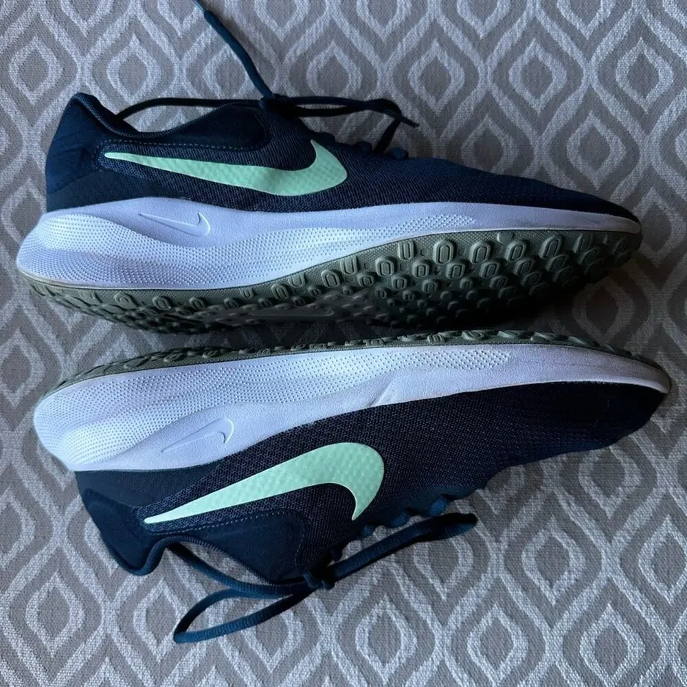Nike Mens Revolution 7 Running Shoes Size 10.5 FB2207 401 Blue/Green‎